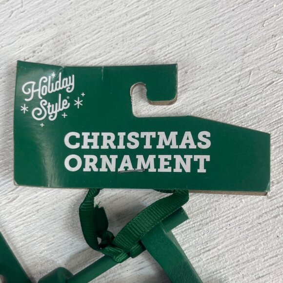 Holiday Style Christmas Wooden Ornament 6 Pc Set Santa Snowflake New - Picture 8 of 9